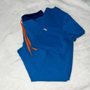 Figs Alps Blue Scrub Set